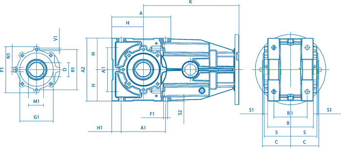 редуктор Varvel RO, Varvel SRO, Varvel FRO, Varvel MRO